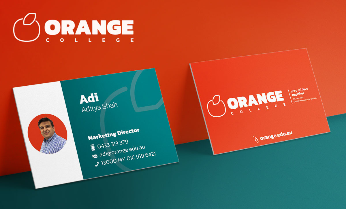 Orange Visiting Card