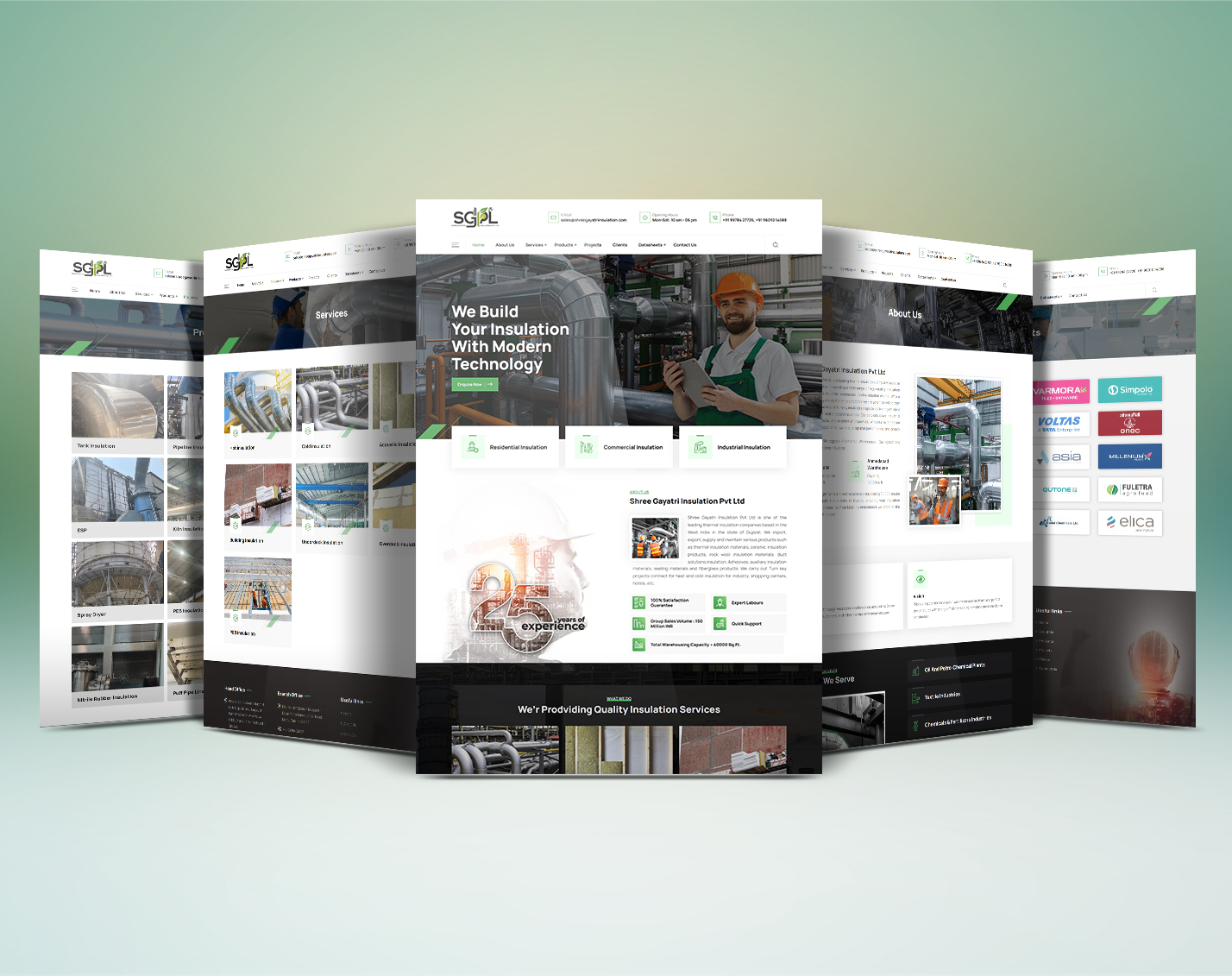 9 Website mockup Shree Gayatri Insulation