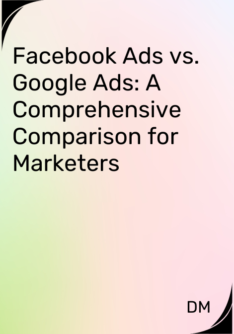 Facebook Ads Vs Google Ads